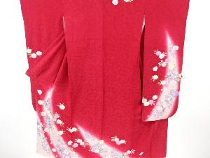 リサイクル　桜模様刺繍振袖